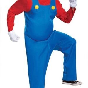 Super Mario Bros. Adult  Mario Costume Micro fleece, padded